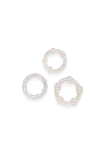 NS Novelties - Fantasia - Intensity Cock Rings - 3pk - Pearl - Stag Shop