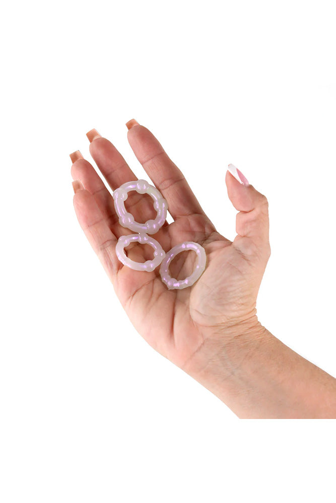 NS Novelties - Fantasia - Intensity Cock Rings - 3pk - Pearl - Stag Shop