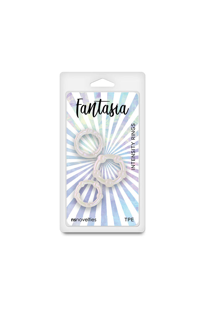 NS Novelties - Fantasia - Intensity Cock Rings - 3pk - Pearl - Stag Shop
