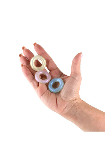 NS Novelties - Fantasia - Stamina Cock Rings - 3pk - Multicolor - Stag Shop