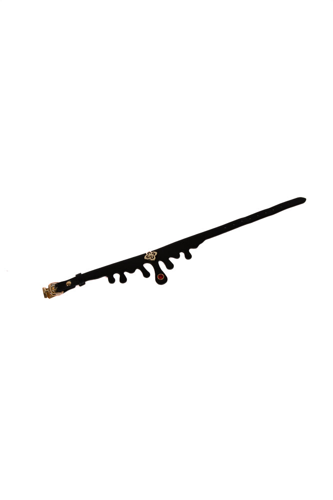 NS Novelties - Fetish & Fashion - Elvira Collar - Black/Gold - Stag Shop