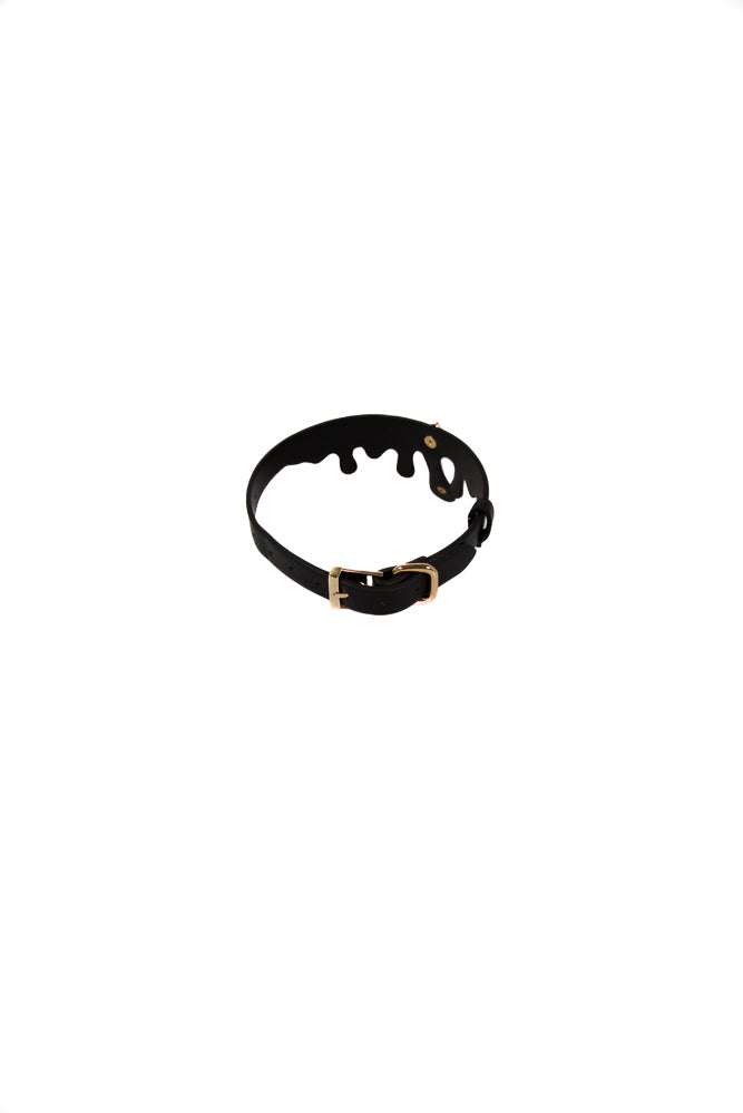 NS Novelties - Fetish & Fashion - Elvira Collar - Black/Gold - Stag Shop