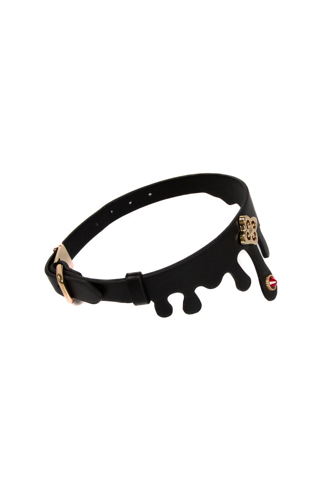 NS Novelties - Fetish & Fashion - Elvira Collar - Black/Gold - Stag Shop