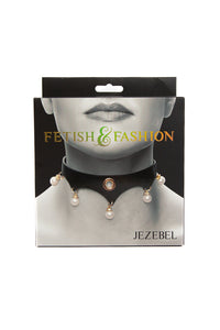 Thumbnail for NS Novelties - Fetish & Fashion - Jezebel Collar - Black/Gold - Stag Shop