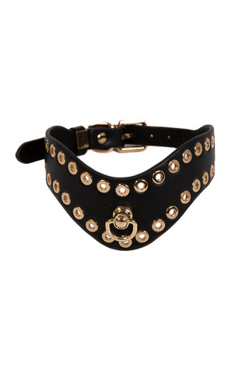 NS Novelties - Fetish & Fashion - Kali Collar - Black/Gold - Stag Shop