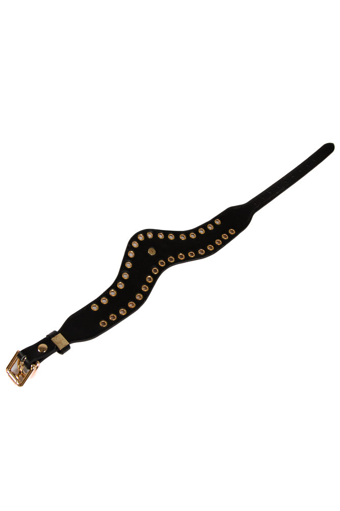 NS Novelties - Fetish & Fashion - Kali Collar - Black/Gold - Stag Shop
