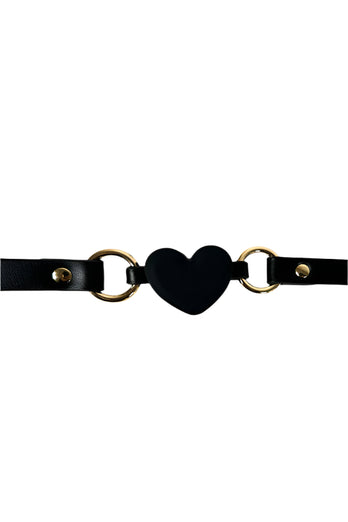 NS Novelties - Fetish & Fashion - Katherine Heart Gag - Black - Stag Shop