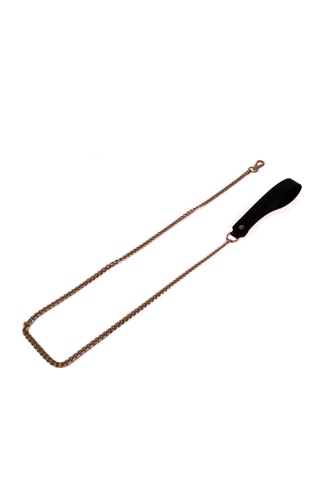 NS Novelties - Fetish & Fashion - Nyx Leash - Black/Gold - Stag Shop