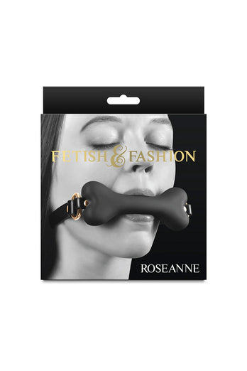 NS Novelties - Fetish & Fashion - Roseanne Bone Gag - Black - Stag Shop
