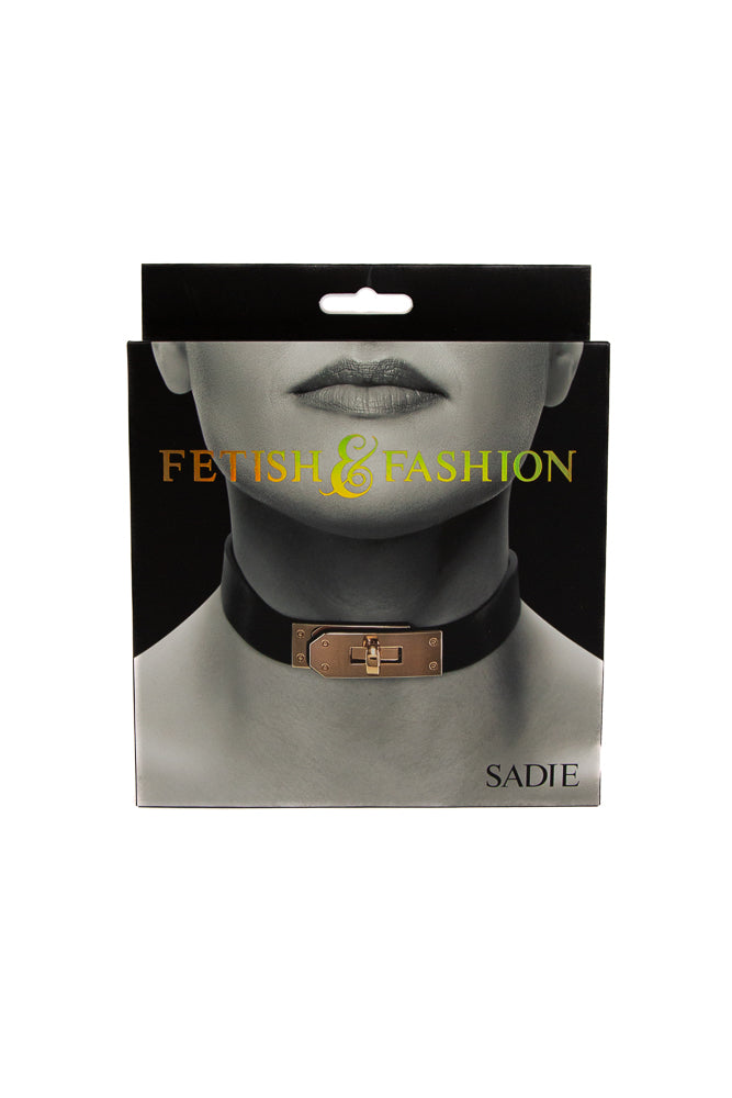 NS Novelties - Fetish & Fashion - Sadie Collar - Black/Gold - Stag Shop