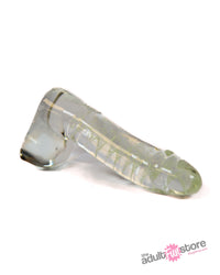 Thumbnail for NS Novelties - Firefly - Glass Smooth Ballsy Dildo - 4 inch - Glow-In-The-Dark/Clear - Stag Shop