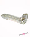 NS Novelties - Firefly - Glass Smooth Ballsy Dildo - 4 inch - Glow-In-The-Dark/Clear - Stag Shop