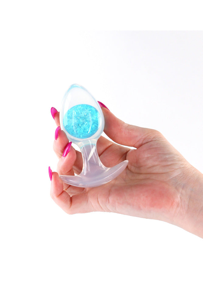 NS Novelties - Glams - Cosmic Anal Plug - Medium - Blue - Stag Shop