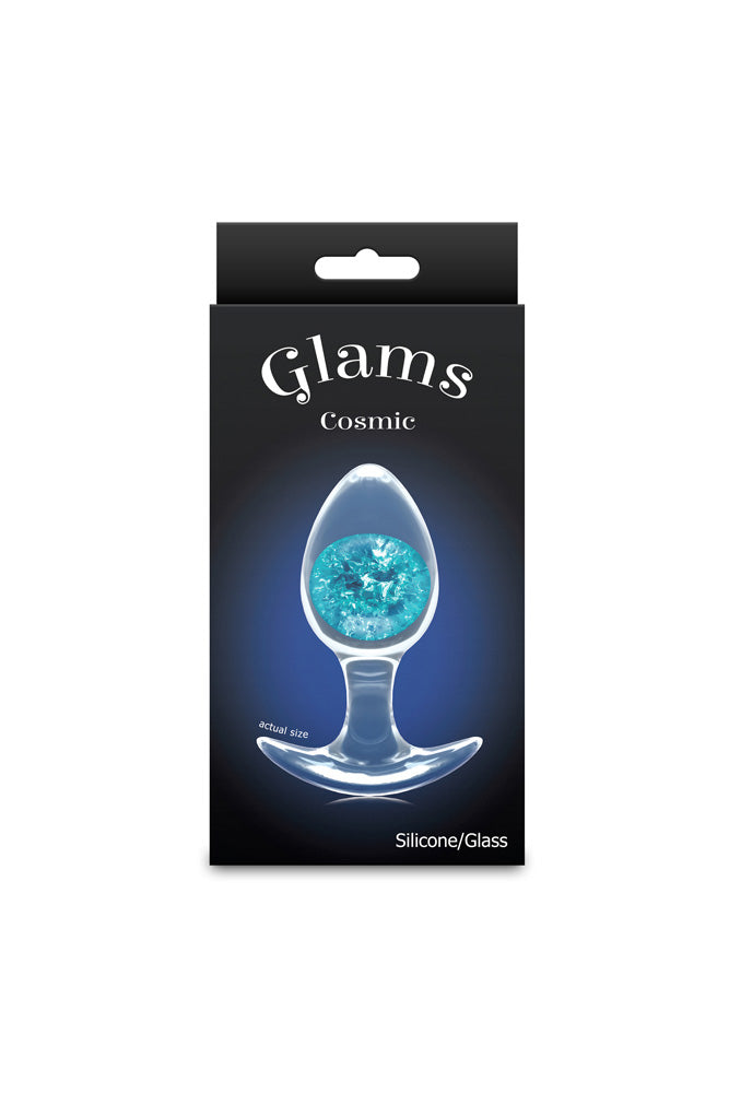 NS Novelties - Glams - Cosmic Anal Plug - Medium - Blue - Stag Shop
