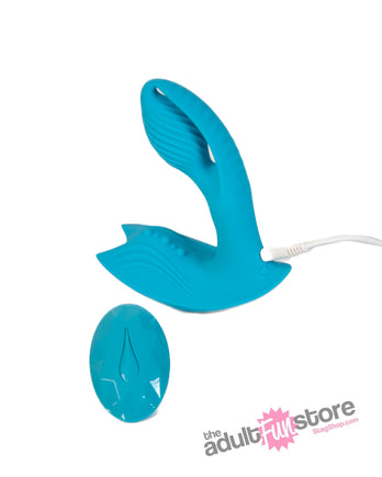 NS Novelties - INYA - Bump N Grind Warming Dual Vibrator - Teal - Stag Shop