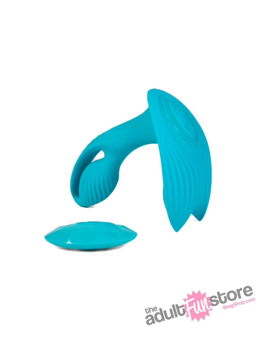 NS Novelties - INYA - Bump N Grind Warming Dual Vibrator - Teal - Stag Shop