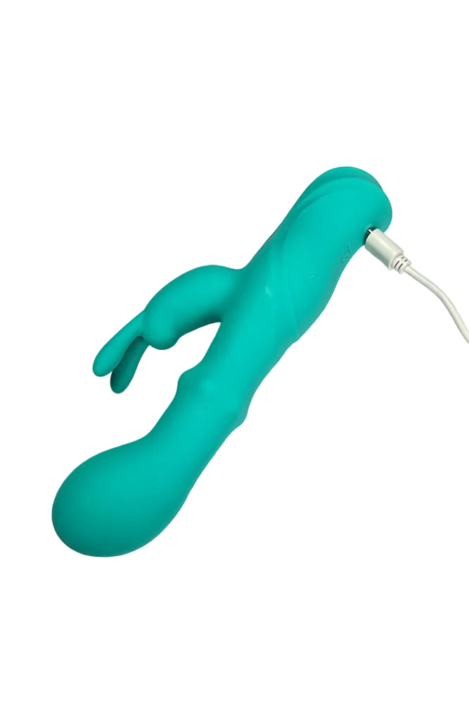 NS  Novelties - INYA - Cyberluxe Rabbit Vibrator With Thrusting Ring - Stag Shop