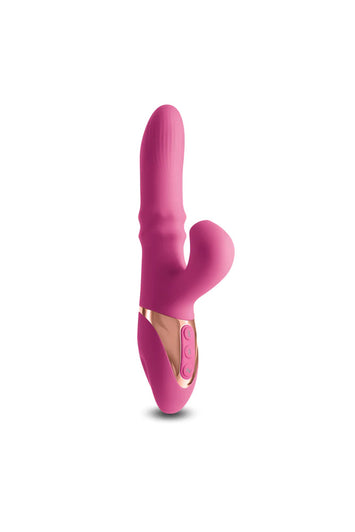 NS Novelties - INYA - Enamour Rabbit Vibrator with Air Pulse & Thrusting Rings - Pink - Stag Shop