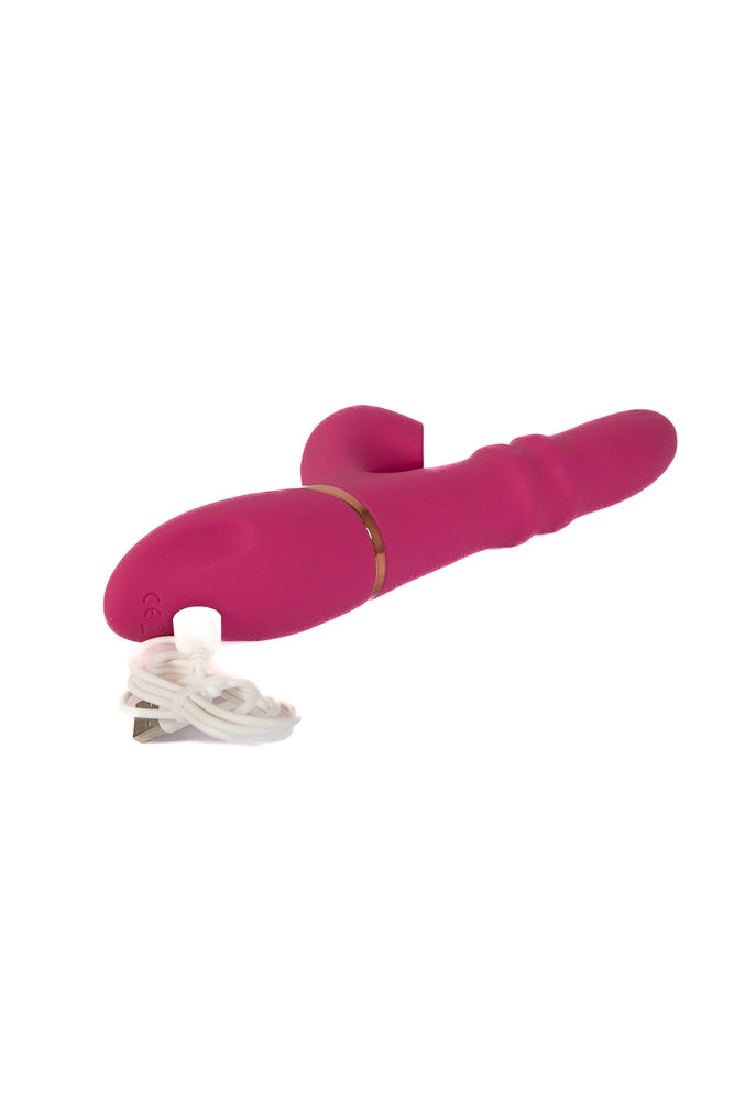 NS Novelties - INYA - Enamour Rabbit Vibrator with Air Pulse & Thrusting Rings - Pink - Stag Shop
