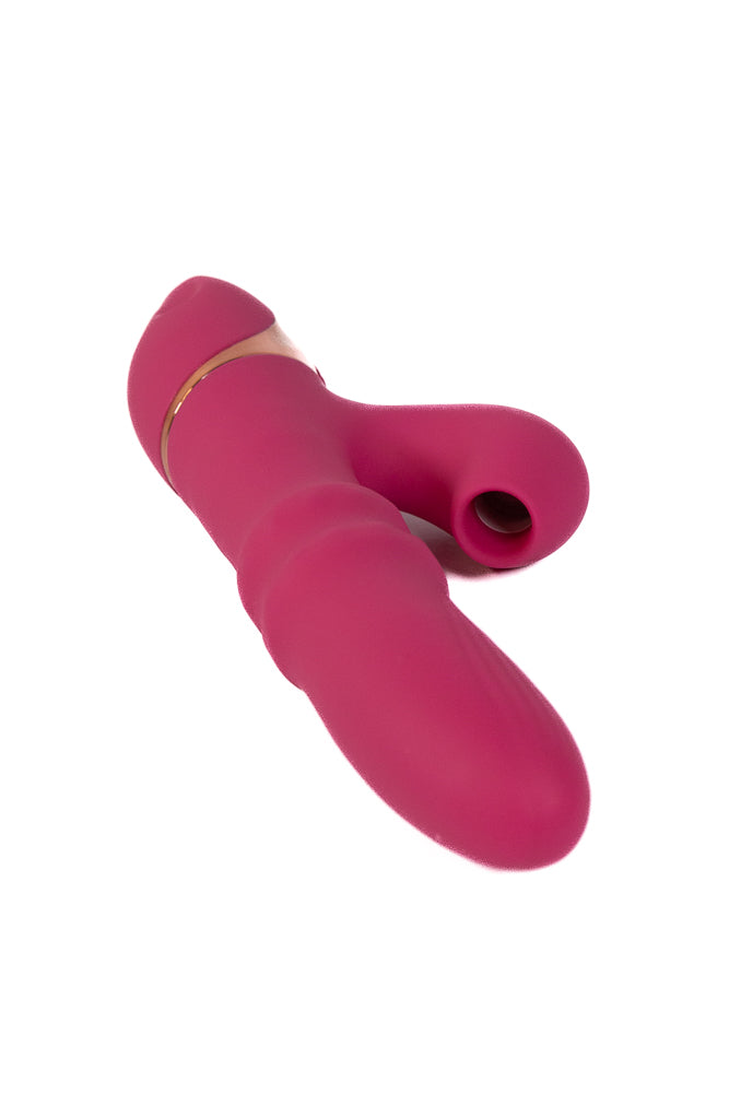 NS Novelties - INYA - Enamour Rabbit Vibrator with Air Pulse & Thrusting Rings - Pink - Stag Shop