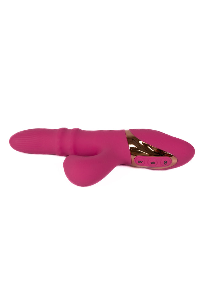 NS Novelties - INYA - Enamour Rabbit Vibrator with Air Pulse & Thrusting Rings - Pink - Stag Shop