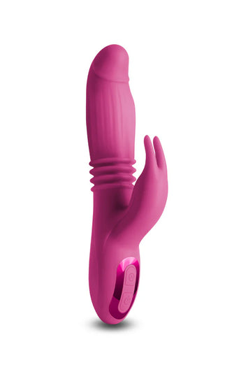 NS Novelties - INYA - Passion Thrusting & Expanding Rabbit Vibrator - Pink - Stag Shop