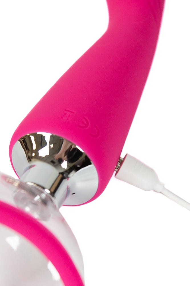 NS Novelties - INYA - Pump N Vibe Double-Ended Vibrator - Pink - Stag Shop