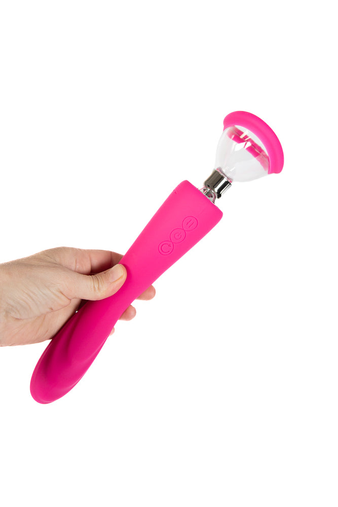 NS Novelties - INYA - Pump N Vibe Double-Ended Vibrator - Pink - Stag Shop