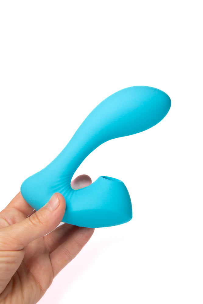 NS Novelties - INYA - Sonnet Dual Suction Vibrator - Teal - Stag Shop