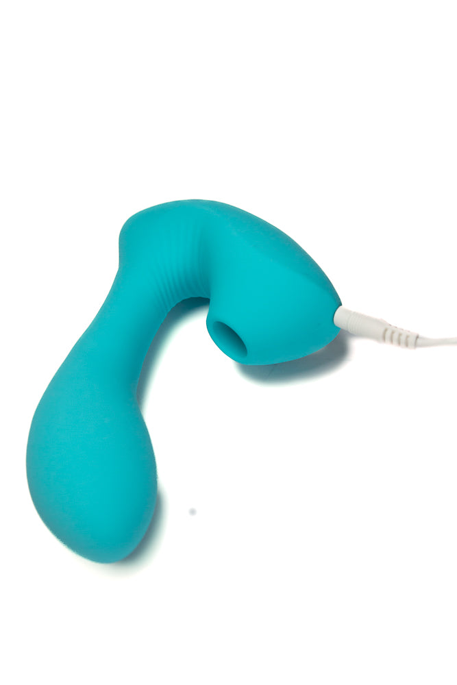 NS Novelties - INYA - Sonnet Dual Suction Vibrator - Teal - Stag Shop