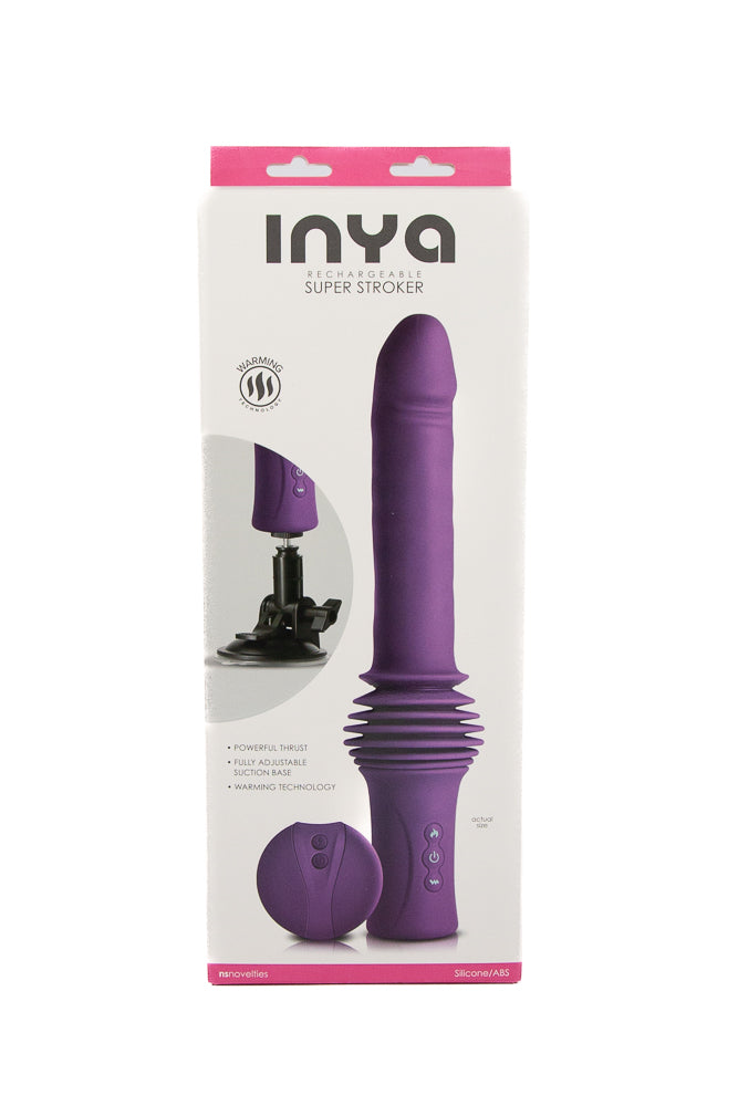 NS Novelties - INYA - Super Stroker Thrusting Dildo with Remote Control - Purple - Stag Shop