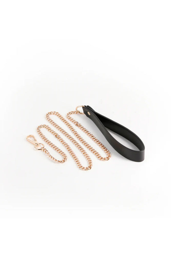 NS Novelties - Fetish & Fashion - Nyx Leash - Black/Gold - Stag Shop