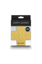 NS Novelties - Pretty Pasties - Cross Glitter Pasties 2 Pair - Black/Gold - Stag Shop