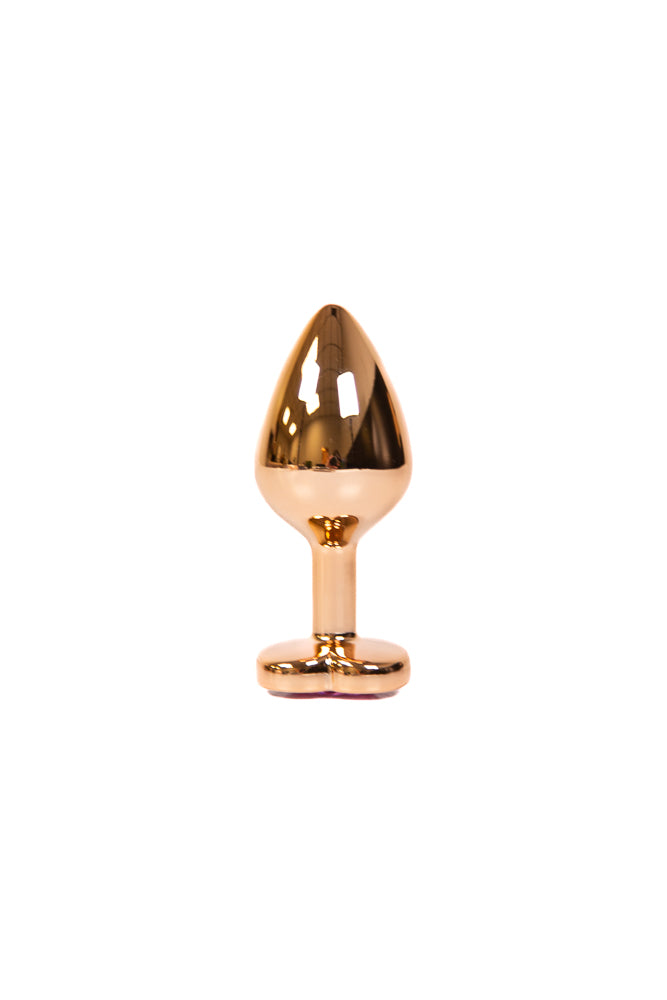 Ns Novelties - Rear Assets - 3 Pc Heart Aluminum Anal Training Kit - Rose Gold - Stag Shop