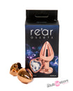 NS Novelties - Rear Assets - Aluminum Heart Butt Plug - Rose Gold/Clear - 3.25 Inch - Stag Shop
