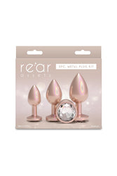 NS Novelties - Rear Assets - 3 Pc Iridescent Aluminum Anal Training Kit - Stag Shop
