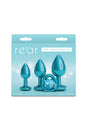 NS Novelties - Rear Assets - 3 Pc Iridescent Aluminum Anal Training Kit - Stag Shop