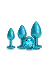 NS Novelties - Rear Assets - 3 Pc Iridescent Aluminum Anal Training Kit - Stag Shop