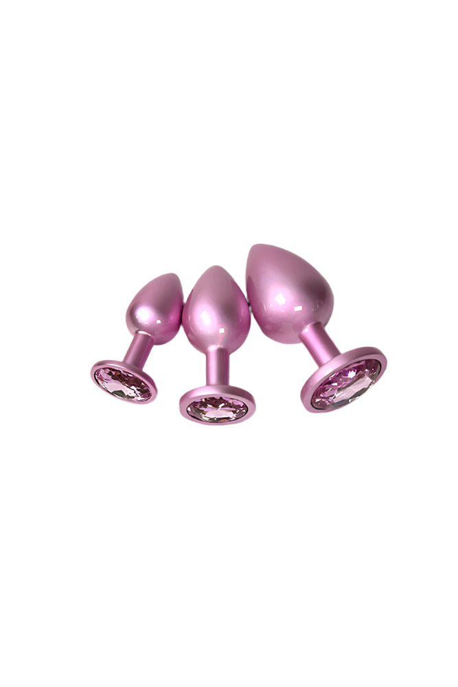 NS Novelties - Rear Assets - 3 Pc Iridescent Aluminum Anal Training Kit - Stag Shop