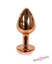 NS Novelties - Rear Assets - Aluminum Rose Butt Plug - Rose Gold/Pink - Medium - 3.5 Inch - Stag Shop