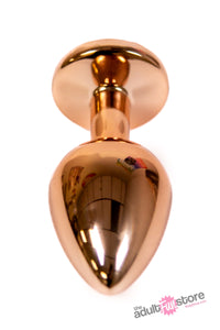 Thumbnail for NS Novelties - Rear Assets - Aluminum Rose Butt Plug - Rose Gold/Pink - Medium - 3.5 Inch - Stag Shop