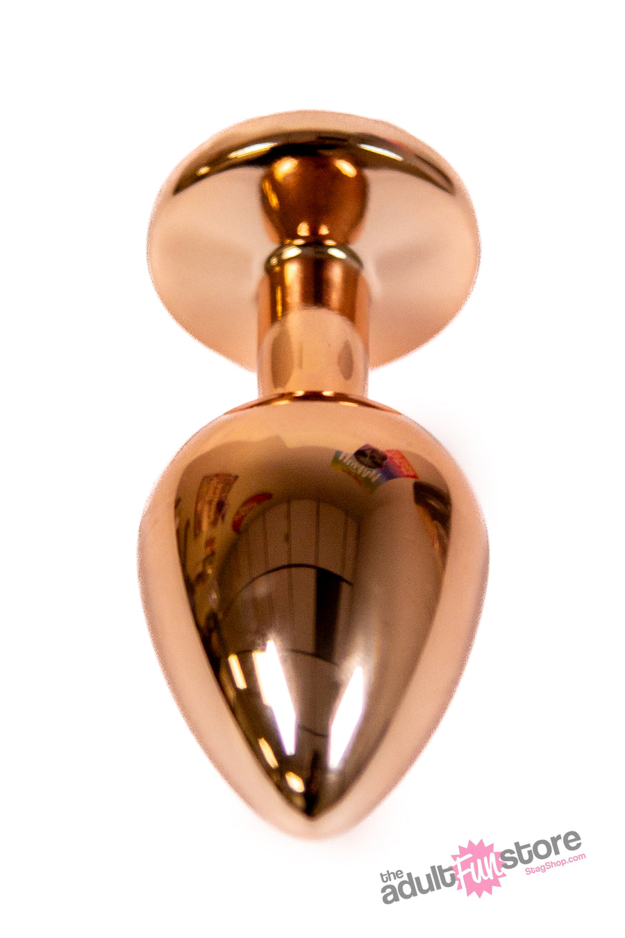 NS Novelties - Rear Assets - Aluminum Rose Butt Plug - Rose Gold/Pink - Medium - 3.5 Inch - Stag Shop