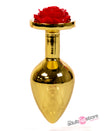 NS Novelties - Rear Assets - Aluminum Butt Plug - Gold/Red - 3.5 Inch - Stag Shop