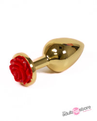 NS Novelties - Rear Assets - Aluminum Butt Plug - Gold/Red - 3.5 Inch - Stag Shop