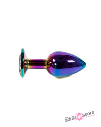 NS Novelties - Rear Assets - Small Aluminum Butt Plug - Multicolour/Rainbow - Stag Shop