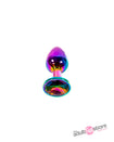 NS Novelties - Rear Assets - Small Aluminum Butt Plug - Multicolour/Rainbow - Stag Shop