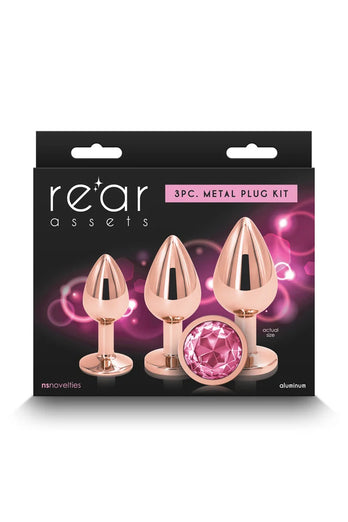 NS Novelties - Rear Assets - 3 Pc Aluminum Anal Training Kit - Stag Shop