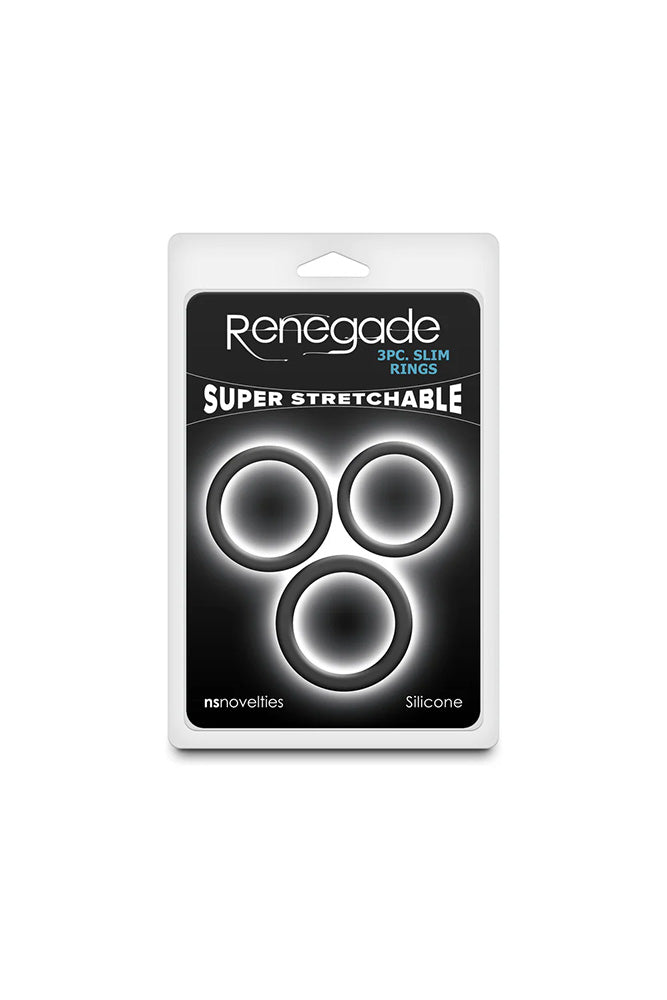 NS Novelties - Renegade - Slim Rings Cock Rings 3 Pack - Stag Shop