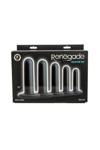 NS Novelties - Renegade - 5 Piece Silicone Dilator Kit - Black - Stag Shop
