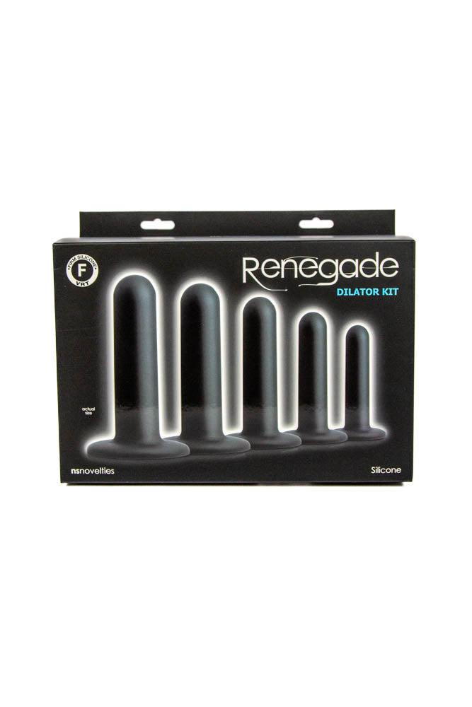 NS Novelties - Renegade - 5 Piece Silicone Dilator Kit - Black - Stag Shop